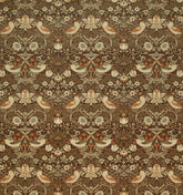 William Morris at Home Fabric Strawberry Thief Velvet Acorn