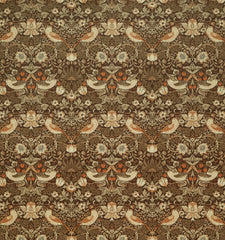 William Morris at Home Fabric Strawberry Thief Velvet Acorn