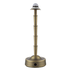 Wyman Rechargeable Table Lamp Matt Antique Brass Base Only LED