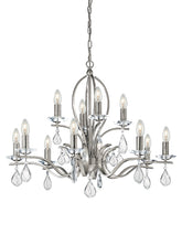 Franklite, Willow 12 light Fitting. Satin Nickel