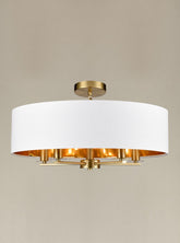 Franklite Windsor 5lt Aged Brass Ceiling Light