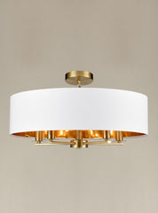 Franklite Windsor 5lt Aged Brass Ceiling Light