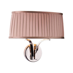 The Light Shade Studio Alwyn 2 Light Wall Light Polished Nickel With Bespoke Shade