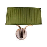 The Light Shade Studio Alwyn 2 Light Wall Light Antique Brass With Bespoke Shade