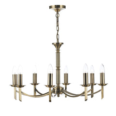 Ambassador 8 Light Dual Mount Pendant Antique Brass
