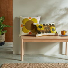 Orla Kiely Atomic Flower Primrose 45x45cm Microfibre Cushion