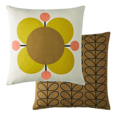 Orla Kiely Atomic Flower Primrose 45x45cm Microfibre Cushion