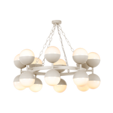 Bilbao 16 Light Pendant Bespoke and Opal Glass