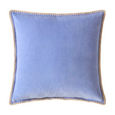 Bluebellgray Blanket Stitch Velvet Thistle Blue Microfibre 45x45cm Cushion