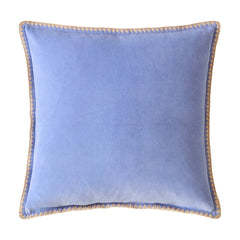 Bluebellgray Blanket Stitch Velvet Thistle Blue Microfibre 45x45cm Cushion
