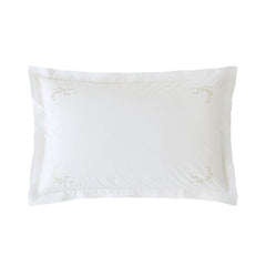 Historic Royal Palaces Bow Embroidery White Natural Bedding