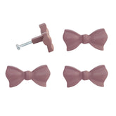 Laura Ashley Bow Drawer Pulls, Dusky Rose, Set of 4
