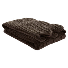 Laura Ashley Brady Scalloped Chocolate 180x235cm Bedspread