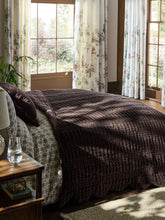 Laura Ashley Brady Scalloped Chocolate 180x235cm Bedspread