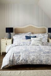 Laura Ashley Braysmith Toile Chambray Blue Bedding