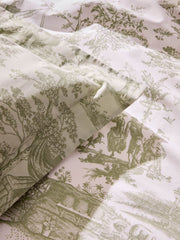Laura Ashley Braysmith Toile Olive Green Bedding