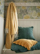 Laura Ashley Bronwen Ochre Yellow Throw