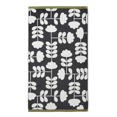 Orla Kiely Cut Stem Moss / Charcoal Towels