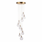Dita Cluster Pendant Brass and Glass Dar Lighting DIT2324