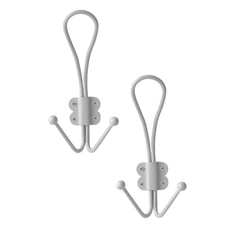 Laura Ashley, Double Hook, Soft Silver, 1 Pair