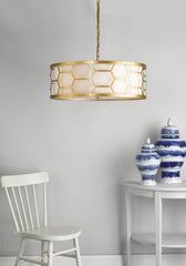 Epstein 4 Lt Pendant Gold Leaf EPS0142 Dar Lighting