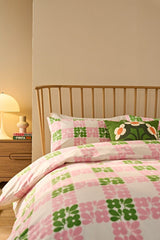 Orla Kiely Floret Check Dill Pink Bedding