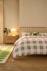 Orla Kiely Floret Check Dill Pink Bedding
