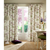 Laura Ashley Gosford Grape Ready Made Pencil Pleat Curtains