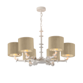 David Hunt Lighting Icarus 6 Light Chalk White with Bespoke Shades