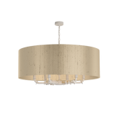 Icarus 6 Light Pendant in Chalk White with Bespoke Large Shade