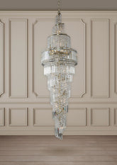 Magnalux, Isla 24 Light 2200mm Crystal Antique Brass
