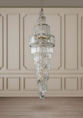 Magnalux, Isla 24 Light 2200mm Crystal Antique Brass