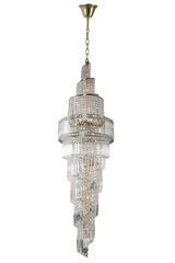 Magnalux, Isla 24 Light 2200mm Crystal Antique Brass