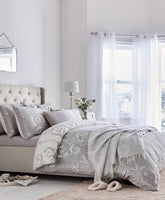 Laura Ashley Josette Steel  Duvet Cover and Pillowcase Set