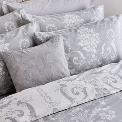 Laura Ashley Josette Steel Duvet Cover and Pillowcase Set