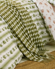 Laura Ashley Knapton Olive Green 130x170cm Throw