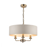 Laura Ashley Sorrento 3 Light Antique Brass Ivory Shade