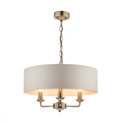 Laura Ashley Sorrento 3 Light Antique Brass Ivory Shade