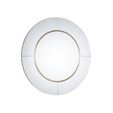 Laura Ashley Maya Round Mirror Mottled Bronze Detail 90cm