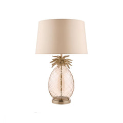 Laura Ashley Pineapple Large Table Lamp Champagne Cut Glass With Shade