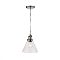 Laura Ashley Isaac Pendant Brushed Chrome / Nickel