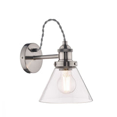 Laura Ashley Isaac Brushed Nickel Wall Light