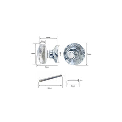 Laura Ashley Frances Mortice Knob, Chrome, Pair