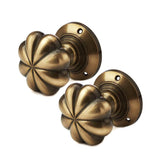 Laura Ashley Lillian Mortice Knob, Antique Brass, Pair