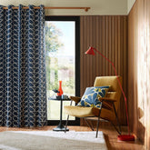 Orla Kiely Linear Stem Whale Ready Made Eyelet Curtains