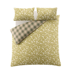 Laura Ashley Litton Olive Green Brushed Cotton Bedding