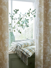 Laura Ashley Lloyd Caramel Eyelet Ready Made Curtains