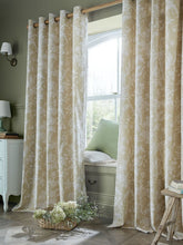 Laura Ashley Lloyd Caramel Eyelet Ready Made Curtains