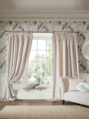 Laura Ashley Loretta Pale Truffle Pencil Pleat Curtains
