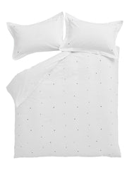 Sophie Allport Love Hearts Embroidery Pale Natural Bedding